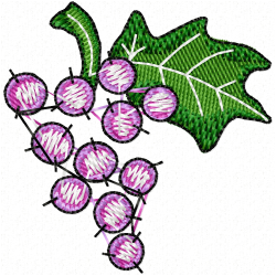 Grapes Embroidery Design 10